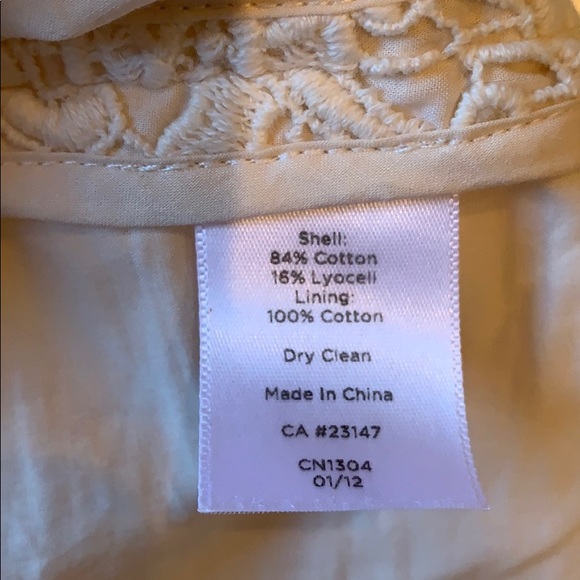 TALBOTS skirt size 12 cream lace lined - Picture 5 of 5